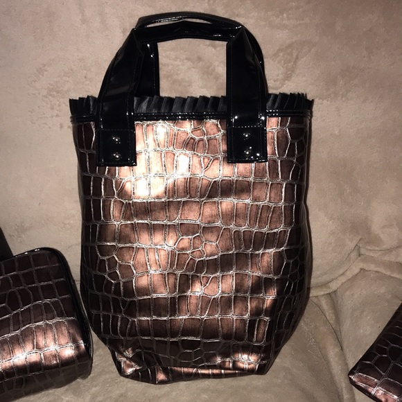 Animal print metallic Bag set of 3 New - Picture 11 of 12